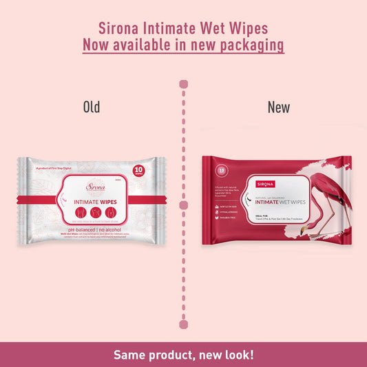 Sirona Intimate Wet Wipes - 10 Wipes