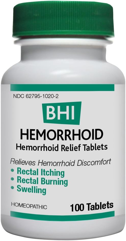 BHI Natural Hemorrhoid Relief Soothes Burning, Swelling, Itching, Rect