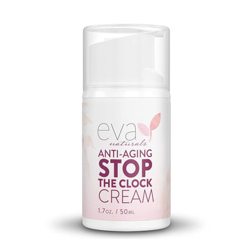 Eva Naturals Stop The Clock Anti-Aging Cream (1.7Oz) - Face Moisturizer Visibly Reduces Wrinkles, Facial Skin Care Products With Glycolic - Moisturizer For Face - Premium Quality Face Cream