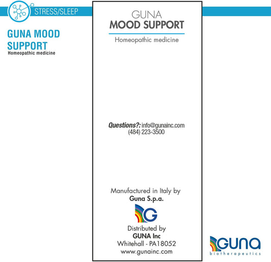 GUNA Mood Support Natural Homeopathic Remedy to Relieve Stress, Mild Restlessness and Help with Relaxation - 1 Ounce