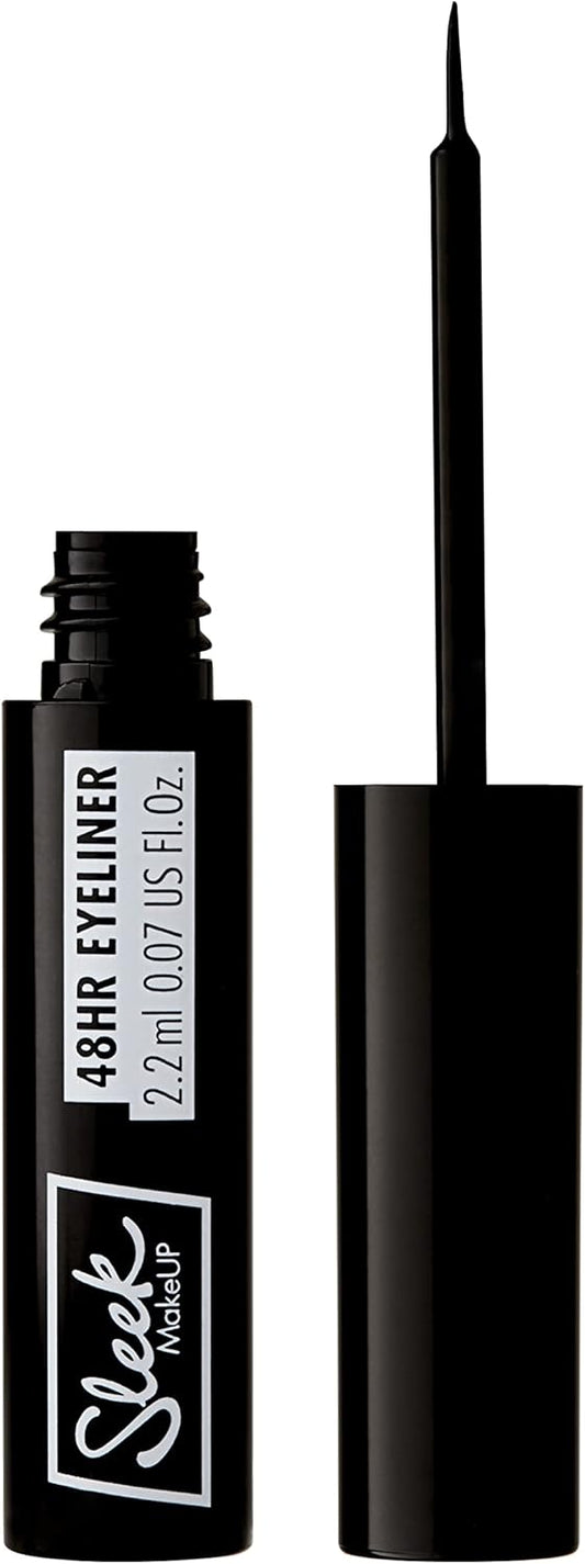 Sleek Makeup 48Hr Liquid Eyeliner, Waterproof, Smudgeproof And Easy To Apply, Intense Black, 2Ml (Pack Of 2)