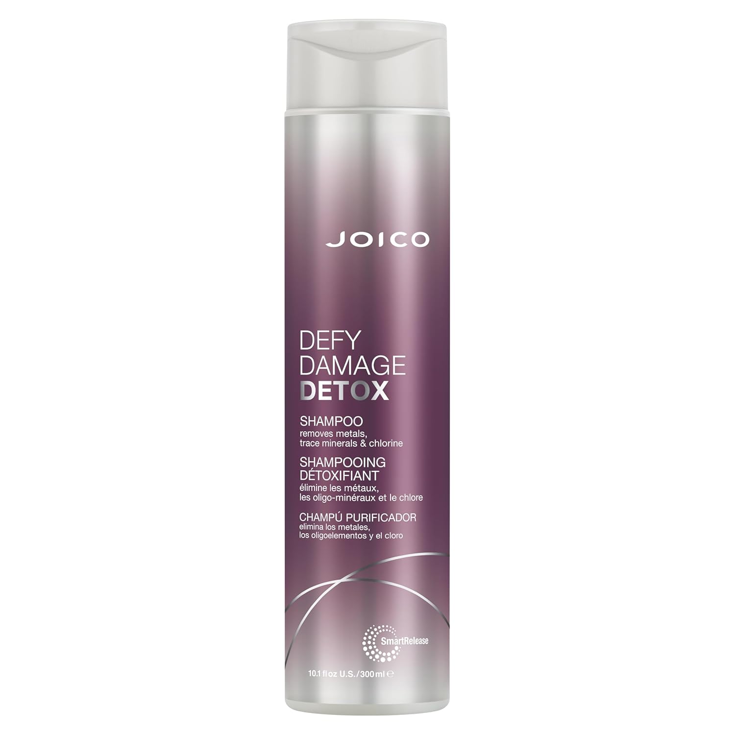 Joico Defy Damage Detox Shampoo | Removes Chlorine, Hard Water Residue, Product Buildup, Metals, & Trace Minerals | Strengthens Bonds & Preserves Hair Color | Vegan | Sulfate-Free | 10.1 Fl Oz