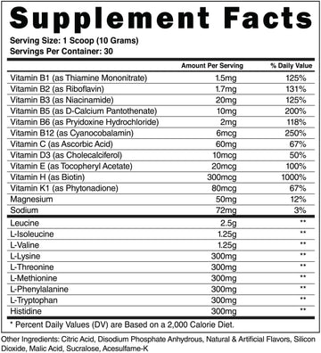 Steel Supplements | High Performance Bcaa Eaa Powder | Promotes Lean Muscle Growth And Workout Endurance | 2:1:1 Ratio To Recover Muscle Faster 30 Servings. (Fruit Punch)