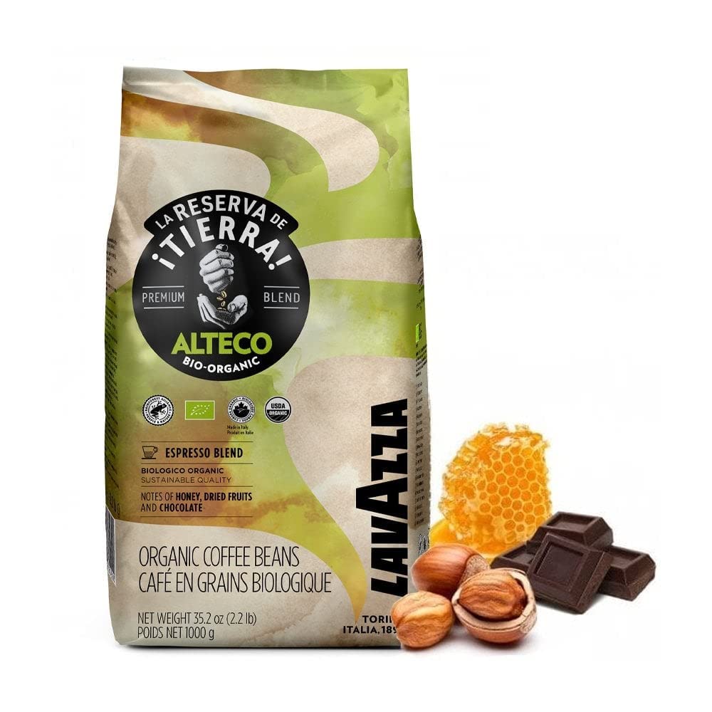 Lavazza Organic ¡Tierra! Whole Bean Coffee Blend, Light Roast, 2.2 Pound (Pack of 6) ,100% Arabica, USDA Organic, Canada Organic, UTZ & Euro Leaf Organic certified;100% sustainably grown