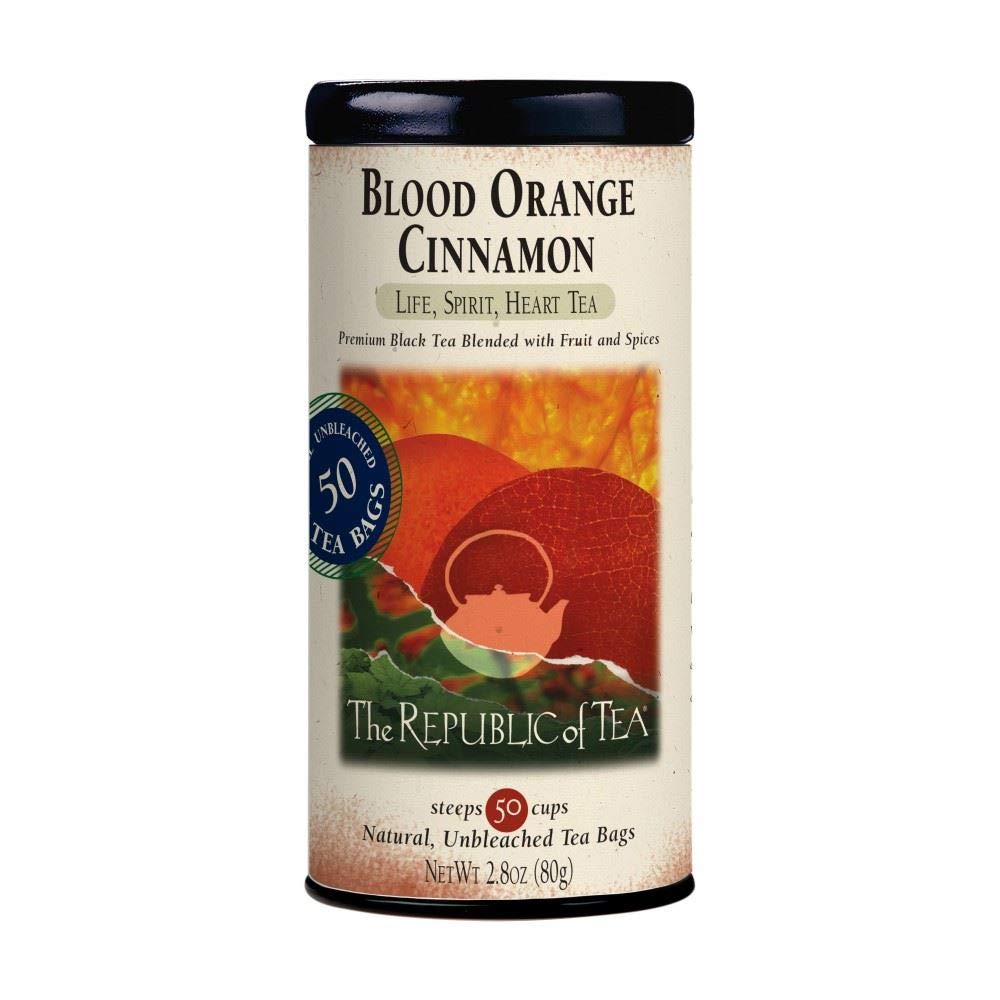 The Republic Of Tea Blood Orange Cinnamon Black Tea, 50 Tea Bags