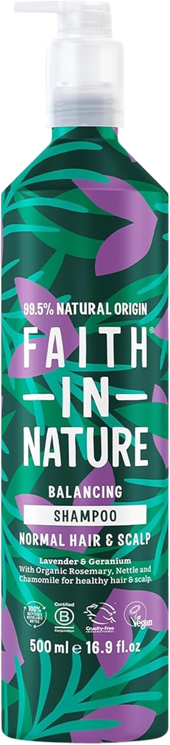 Faith In Nature - Natural Shampoo Aluminium Bottle - Vegan & Cruelty Free, No Sls Or Parabens - 500Ml, Shea & Argan