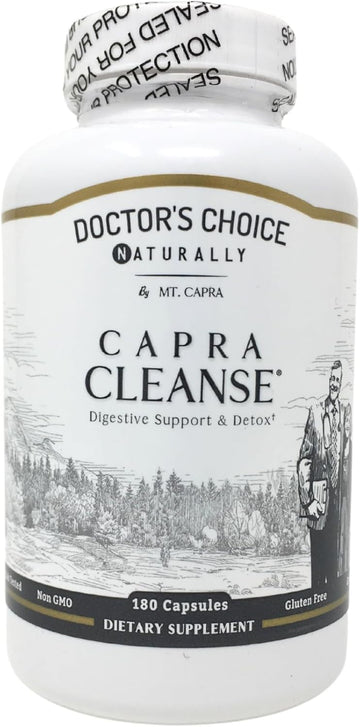 Capracleanse By Mt. Capra | Effective Cleansing Of Gi Tract With All Natural And Non-Gmo Ingredients | 30 Servings - 180 Capsules
