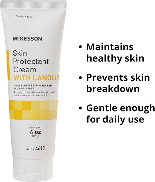 Mckesson Skin Protectant Cream With Lanolin, Paraben And Fragrance Free, Unscented, 4 Oz, 1 Count