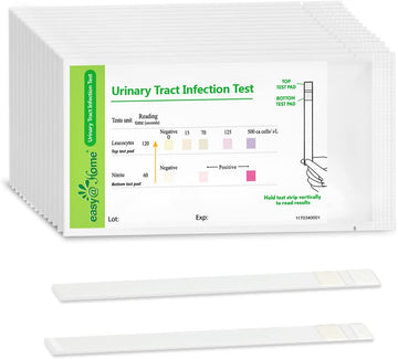 Easy@Home Urine Tract Infection Test: UTI Test Strips Individual Pouch for Women and Men Detects Leukocytes Nitrites - 2 in 1 Accurate Urinary Testing Kit for Home Use Tests 30 Count