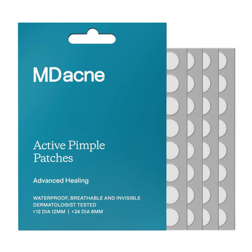 Mdacne Pimple Patches For Acne Treatment, Hydrocolloid Patches - Absorbs Oil & Pus From Clogged Pores, Ultrathin & Transparent Blends With All Skin Tones, Safe For Sensitive Skin (36 Patches)