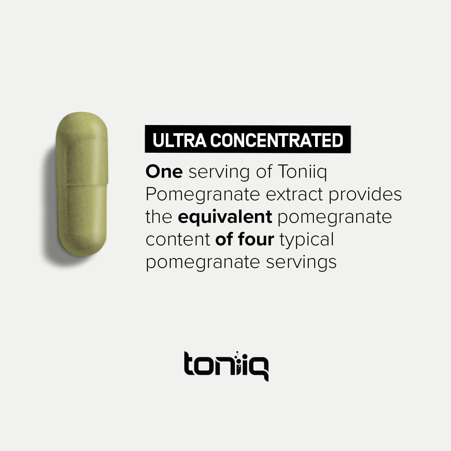 Toniiq 42,000mg 35x Concentrated Ultra High Strength Pomegranate Supplement - 90% Ellagic Acid - 2 Month Supply Capsules - Highly Concentrated Pomegranate Extract Vegetarian Capsules : Health & Household