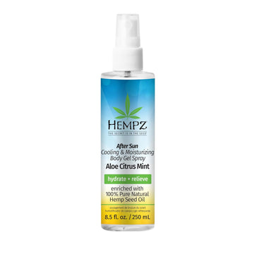 Hempz After Sun Cooling Aloe Vera Body Spray, Vegan Formula To Soothe And Hydrate Sunburn, 8.5 Oz