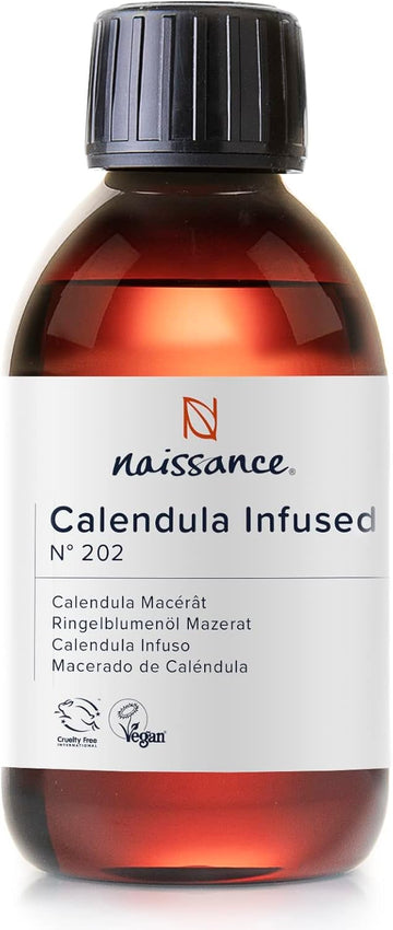 Naissance Calendula Infused Oil (No. 202) - 225ml - for Skin, Hands, Feet, Nails, Hair