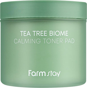 Farmstay Tea Tree Biome Calming Toner Pad - Gentle Exfoliating Daily Face Toner Pad, Exfoliation With Pha, 140Ml / 70 Pads