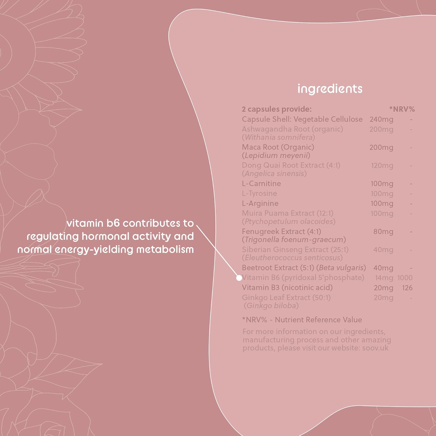 Ignite - Botanical Multivitamin Blend to Ignite Your Natural Passion - 60 Vegan Capsules - Soov by G&G Vitamins : Amazon.co.uk: Health & Personal Care