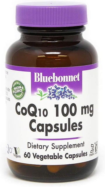 Bluebonnet Coq-10 Vegetarian Capsules, 100 Mg, 60 Count