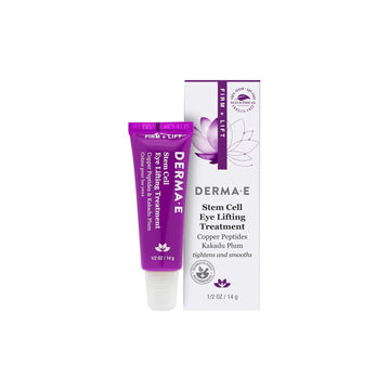 DERMA-E Stem Cell Lifting Eye Treatment – Multi Action Firming and Tightening Under Eye and Upper Eyelid Cream - Hydrating and Revitalizing Moisturizer, 0.5oz