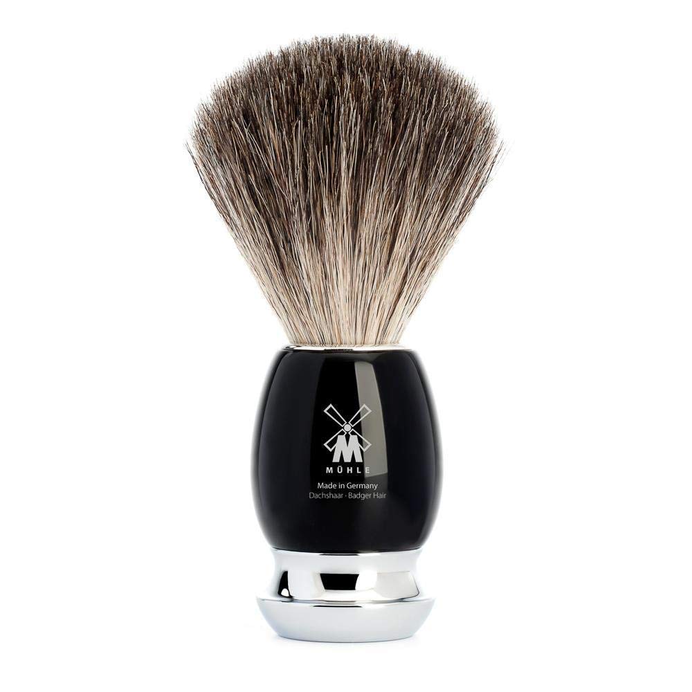 Mühle Vivo Black Resin Pure Badger Shaving Brush - Luxury Shave Brush For Men, Rich Lather : Beauty & Personal Care