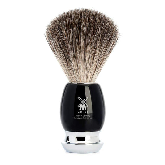 Mühle Vivo Black Resin Pure Badger Shaving Brush - Luxury Shave Brush For Men, Rich Lather : Beauty & Personal Care