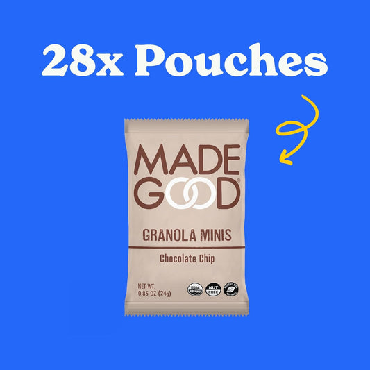 Madegood Chocolate Chip Granola Minis, 28 Count, Organic And Delicious Snacks