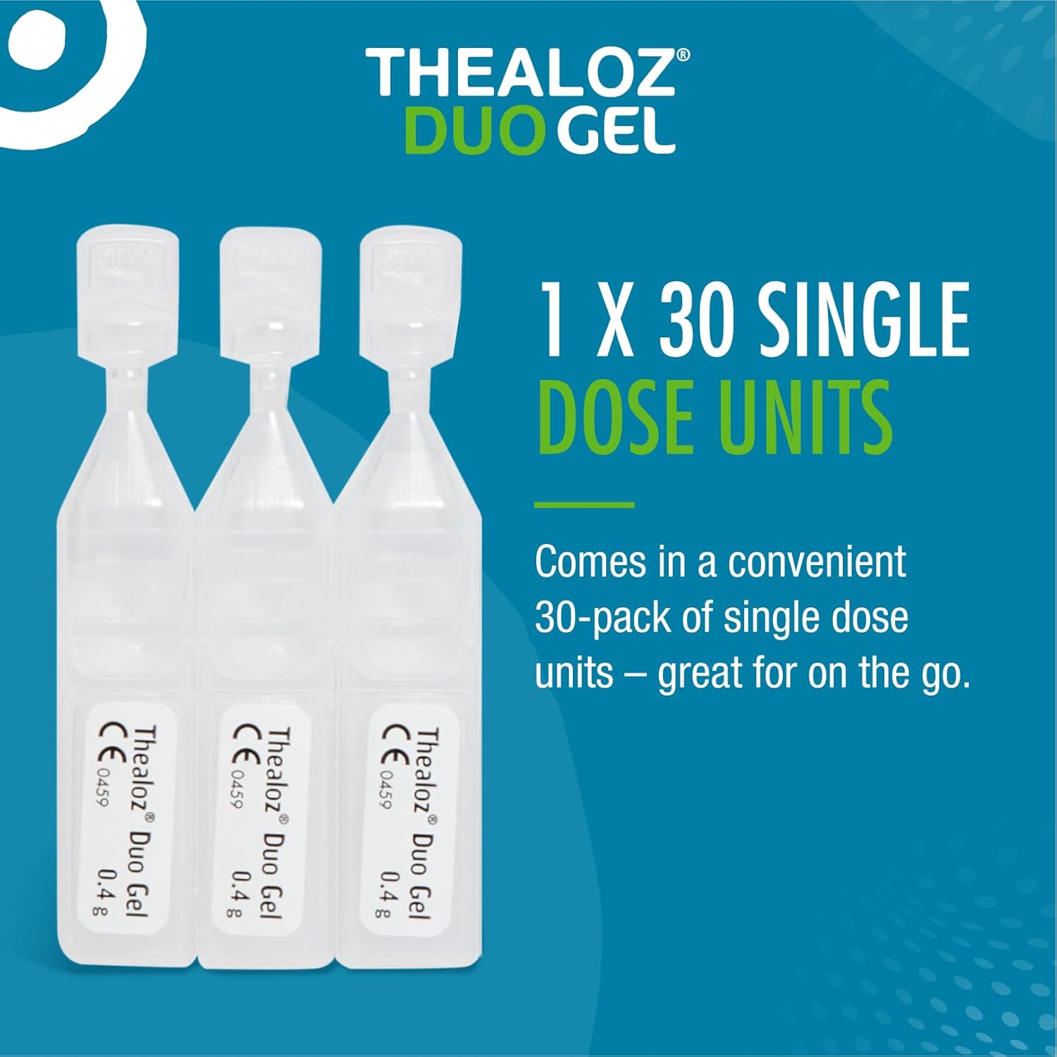 30 Thealoz Duo Gel (Single Dose Vials) Eye Drops - Long-Lasting Relief Day & Night for Dry, Tired & Sore Eyes | Gentle, Preservative-Free Gel | 30 Single Dose Units