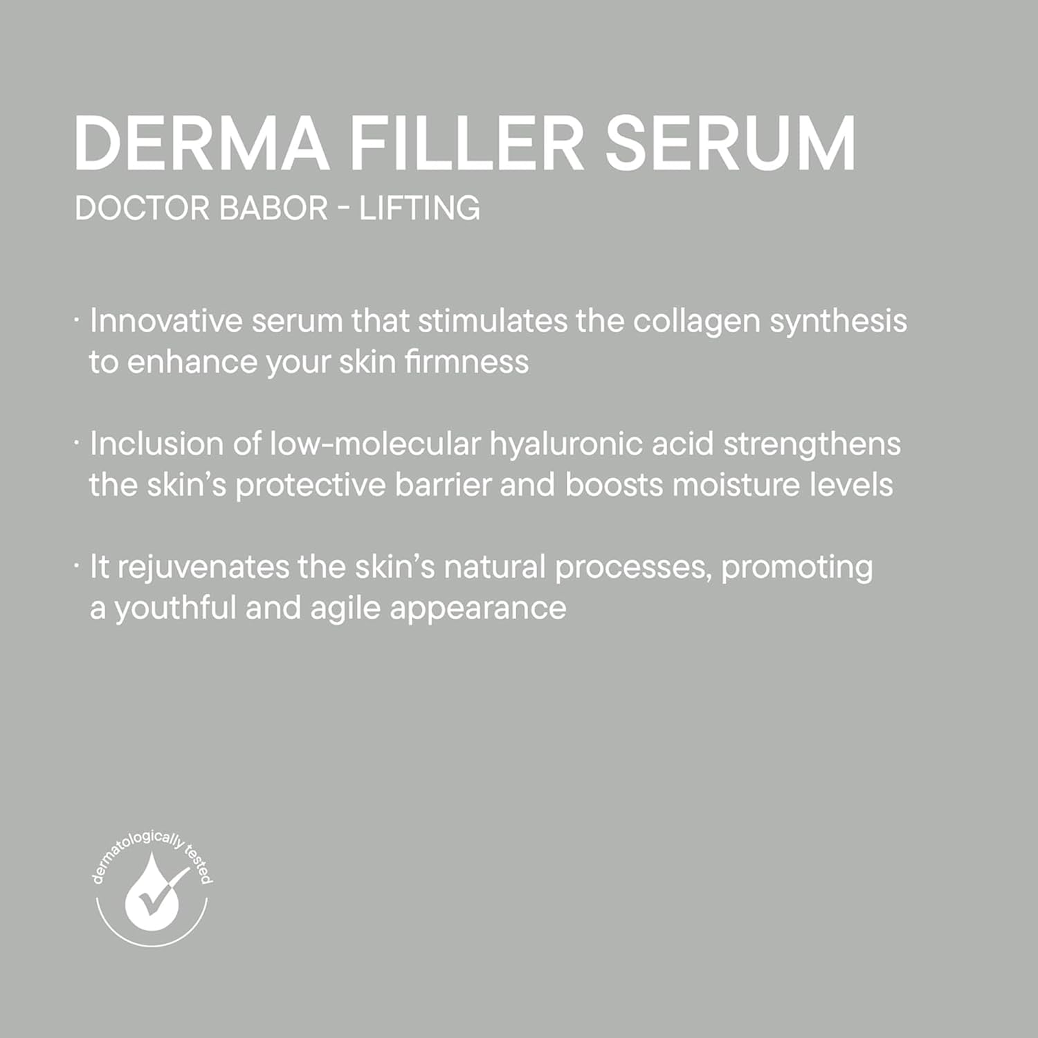 Doctor Babor Lifting Derma Filler Serum, Collagen Peptide Complex, Firmer Smoother Complexion, Hyaluronic Acid Hydrates & Plumps Skin, Reduce Wrinkles And Improve Skin Texture, 1 Oz : Beauty & Personal Care