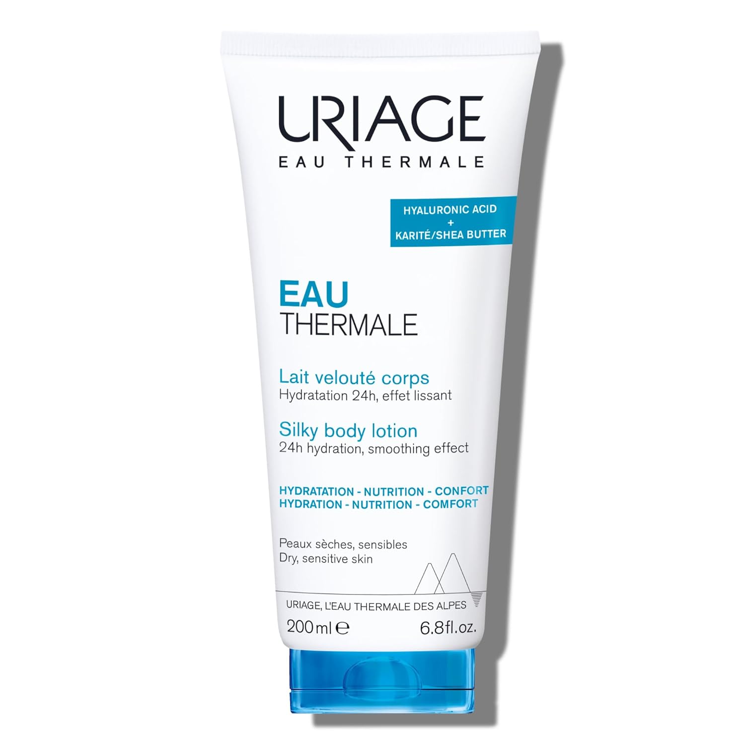 Uriage Silky Body Lotion With Shea Butter & Hyaluronic Acid | 24H Hydration, Smoothing Effect, Moisturizer, Paraben-Free