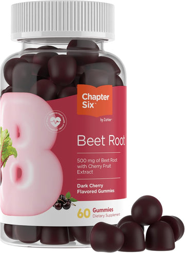 Zahler Beet Root Gummies With Cherry Fruit Extract - 500Mg Beet Gummies For Adults - Dark Cherry Flavor - Supports Blood & Nitric Oxide Flow - Vegetarian Kosher Non Gmo Beetroot Gummies - 60 Count