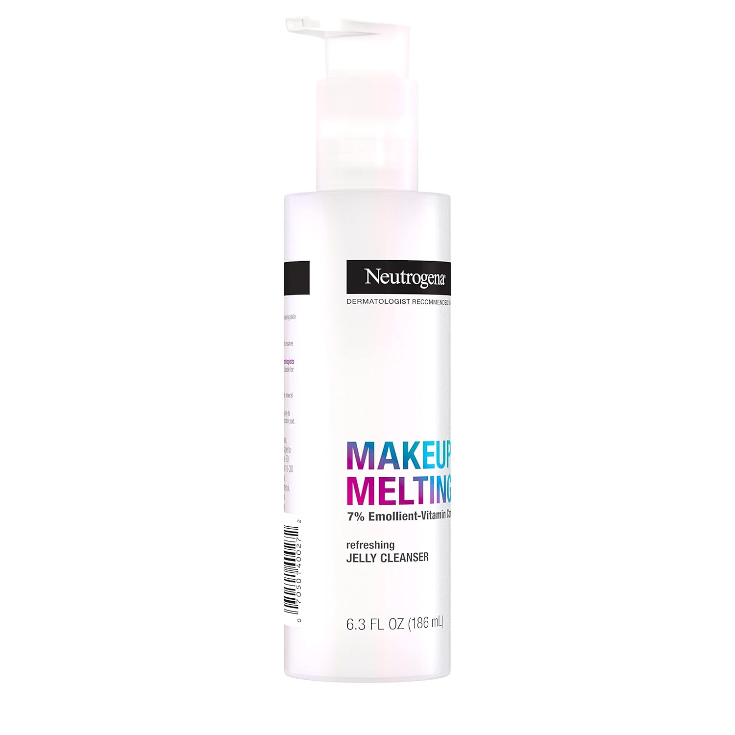 Neutrogena Makeup Melting Refreshing Jelly Cleanser, 7% Emollient-Vitamin Complex, Gentle Face & Eye Makeup Remover to Melt Stubborn Makeup, Cleanse & Condition Skin, Oil-Free, 6.3 fl. oz : Everything Else