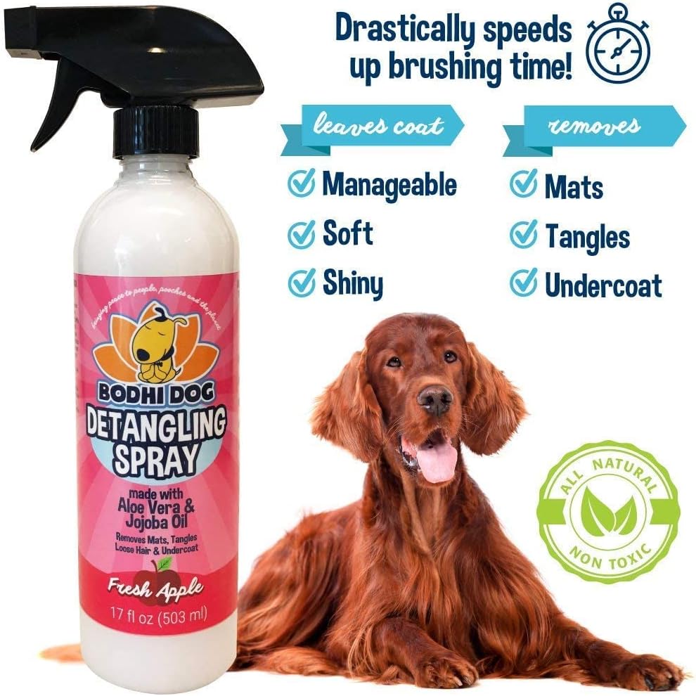 Bodhi Dog Detangling Spray | Dog and Cat Fur & Hair Detangler Spray | Detangling Spray for Dog & Cat Grooming Essentials | Made in USA