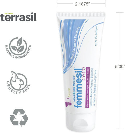 Femmesil Feminine Care Vaginal Health Antifungal Cream for Relief from Yeast Infection, Vaginal Itch & Irritation, Vaginal Cream for Women, 50gm Tube