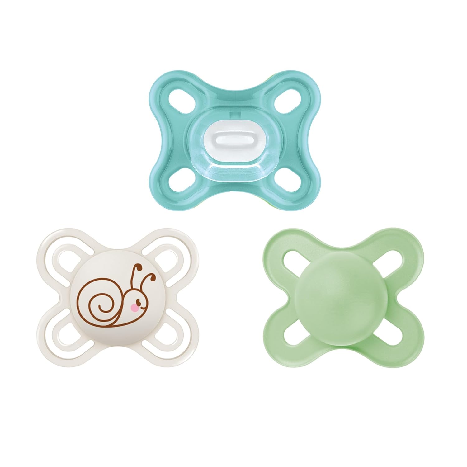 Mam Pacifier Newborn Variety Pack (1 Comfort, 1 Perfect Start, 1 Newborn Original Start) Best Pacifier For Breastfed Babies, 0-3 Months, Unisex, 3-Pack