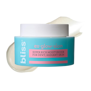 Bliss Ex-Glow-Sion Radiance-Boosting Moisturizer | With Vitamin C, Squalane & Deep Dew Complex | Plumps, Brightens & Softens Dry Skin | Clean, Vegan, 1.7 Oz