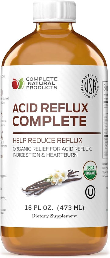 Acid Reflux Complete 16Oz - Natural Organic Liquid Heartburn, Gerd, & Amish Reflux Relief Remedy & Medicine