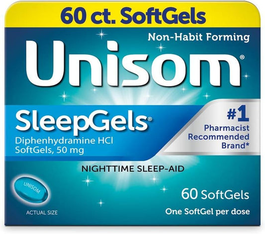 Unisom Sleepgels, Diphenhydramine Hcl 50 Mg, 60 Count