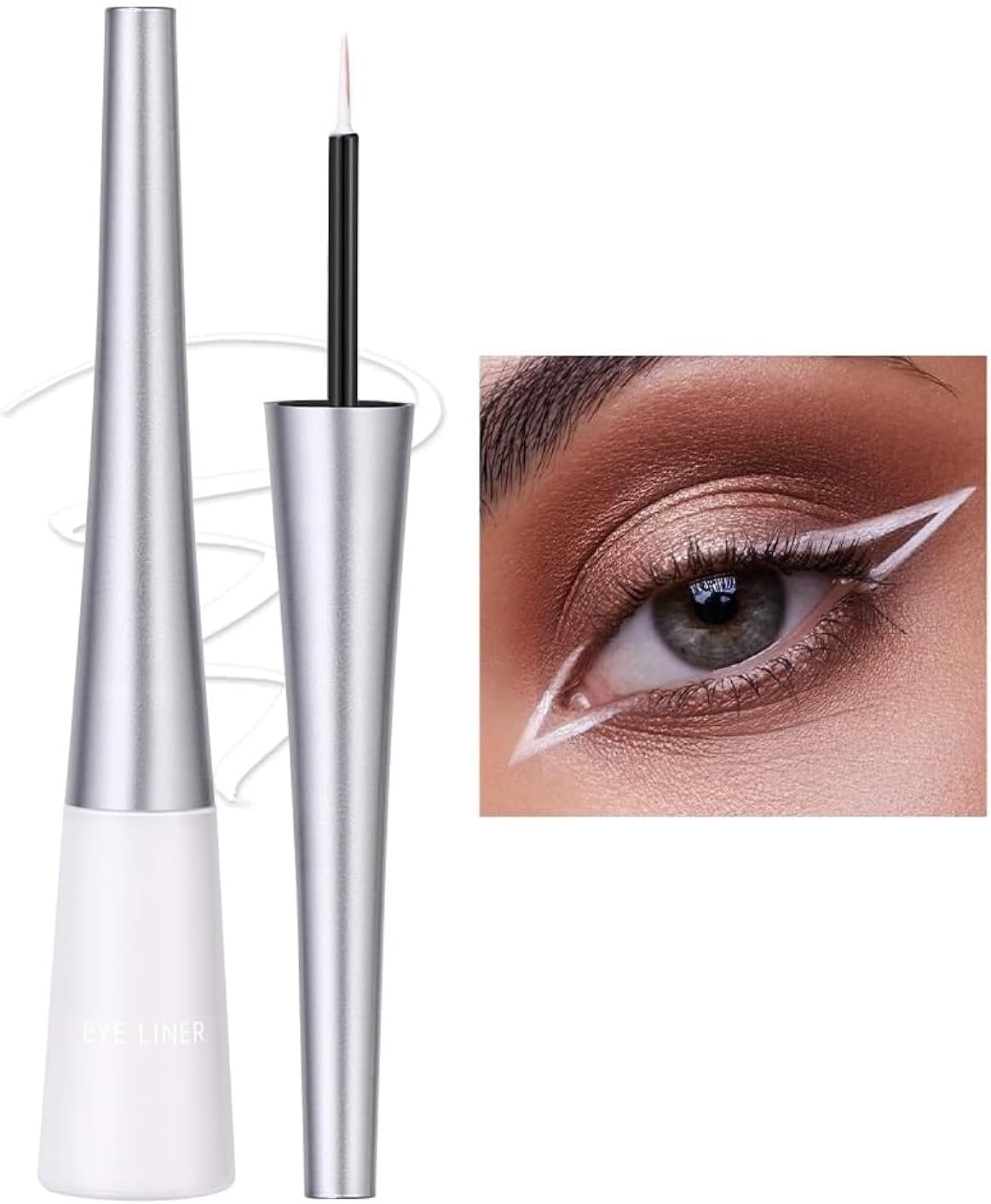 Brown Liquid Eyeliner Matte Quick-Drying Eyeliner,Lasting Non-Blooming Waterproof Gel Colored Eyeliner, Candy Color Liquid Highly Pigmented Eyeliner (Brown)
