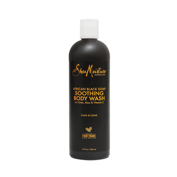 SheaMoisture Soothing Body Wash for Acne Treatment African Black Soap Paraben Free Body Wash ,13 Fl Oz (Pack of 1)