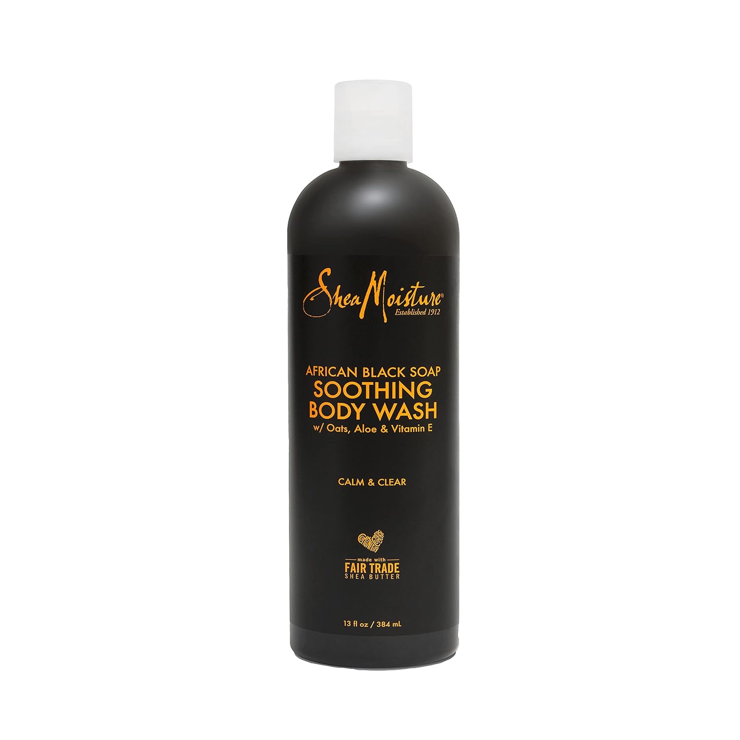 Sheamoisture Soothing Body Wash For Acne Treatment African Black Soap Paraben Free Body Wash ,13 Fl Oz (Pack Of 1)