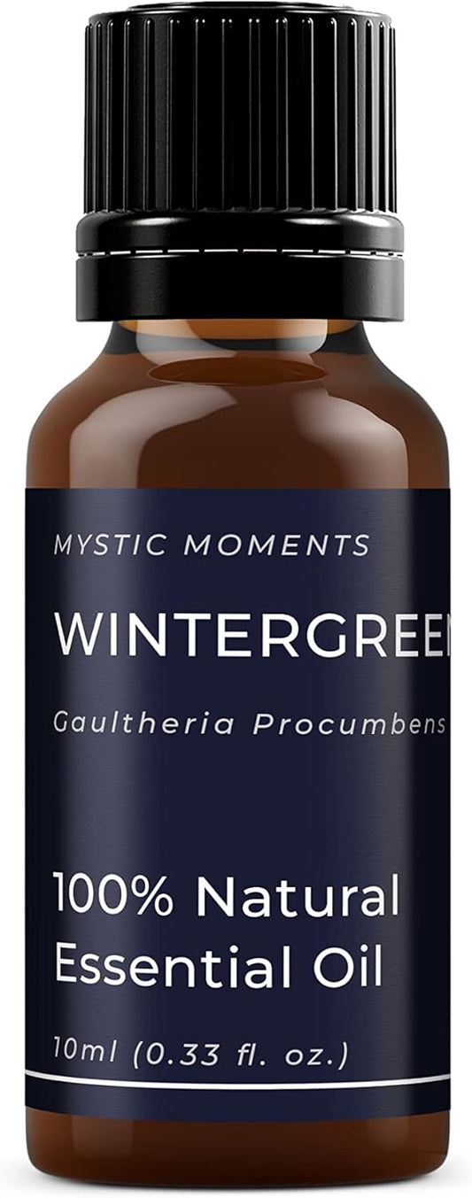 Mystic Moments | Wintergreen Essential Oil 10ml - Pure & Natural oil for Diffusers, Aromatherapy & Massage Blends Vegan GMO Free