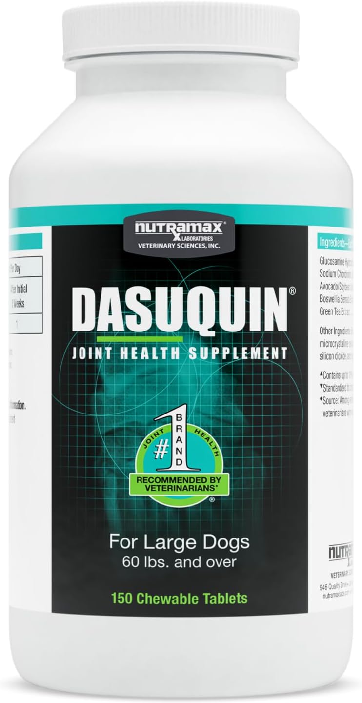 Nutramax Dasuquin Joint Health Supplement For Large Dogs - With Glucosamine, Chondroitin, Asu, Boswellia Serrata Extract, Green Tea Extract, 150 Chewable Tablets