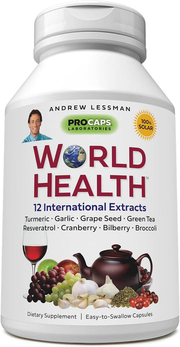 Andrew Lessman World Health 360 Capsules - 14 Standardized Extracts And Concentrates From Scientifically Established Protective And Beneficial Phytonutrients. Powerful Anti-Oxidants. No Additives