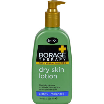 ShiKai Borage Therapy Body Lotion (8oz) | Lightly Fragranced Moisturizer Cream for Dry Hands & Body | With Borage Seed Oil