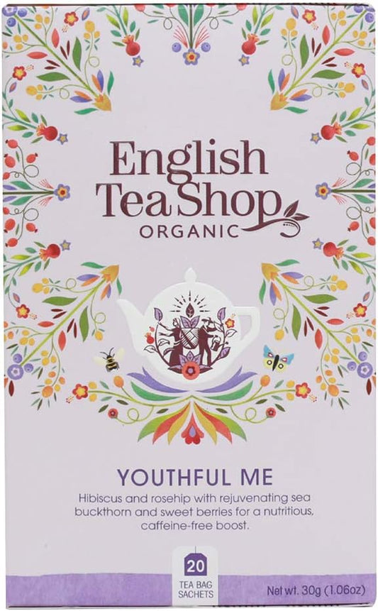 English Tea Shop Organic Youthful Me - 20 Paper Tea Bag Sachets