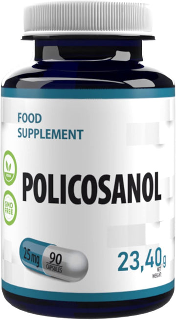 Hepatica Policosanol 25Mg | 90 Vegan Capsules | High Strength Cholesterol & Heart Health Support | 3Rd Party Lab Tested | Non-Gmo & Gluten-Free