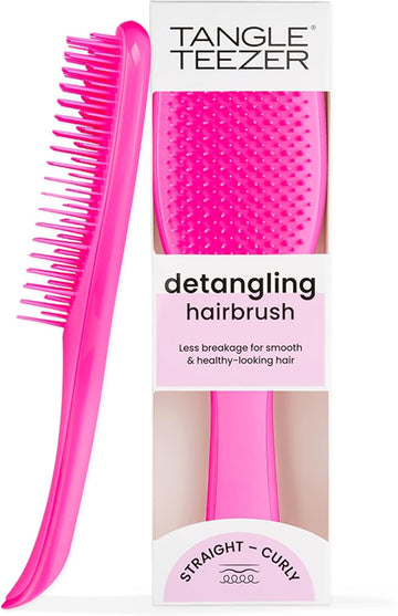 Tangle Teezer The Ultimate Detangler Hairbrush | For Wet & Dry Hair | Detangles All Hair Types | Reduces Breakage, Eliminates Knots | Two-Tiered Teeth & Comfortable Handle | Runway Pink