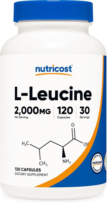 Nutricost L-Leucine 2,000mg, 120 Vegetarian Capsules, Non-GMO, Gluten Free, 30 Servings