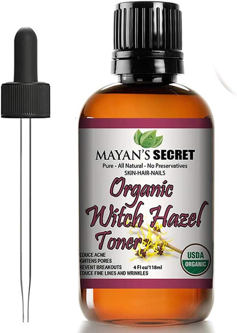 Usda Certified Organic Witch Hazel Toner By Mayan'S Secret Facial Toner, : Beauty & Personal Care