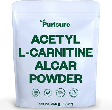 Acetyl L-Carnitine Powder, 250G, Alcar Powder, Amino Acid Supplement, Acetyl L-Carnitine Supplement For Better Cognitive Performance And Muscular Endurance, Gluten Free, Non-Gmo, 500 Servings