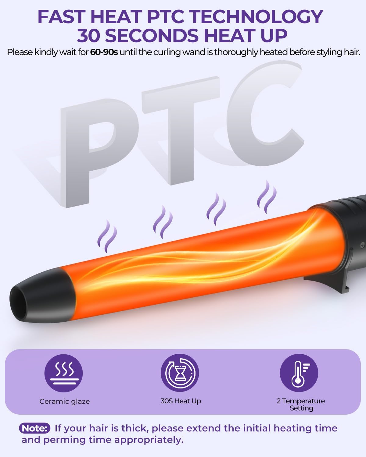 5 In 1 Curling Wand Set: Ohuhu Curling Iron Wand 5Pcs 0.35 To 1.25 Inch Interchangeable Ceramic Barrel Heat Protective Glove 2 Clips Dual Voltage Hair Curler For Girls Women Mother Gift Rainbow : Beauty & Personal Care