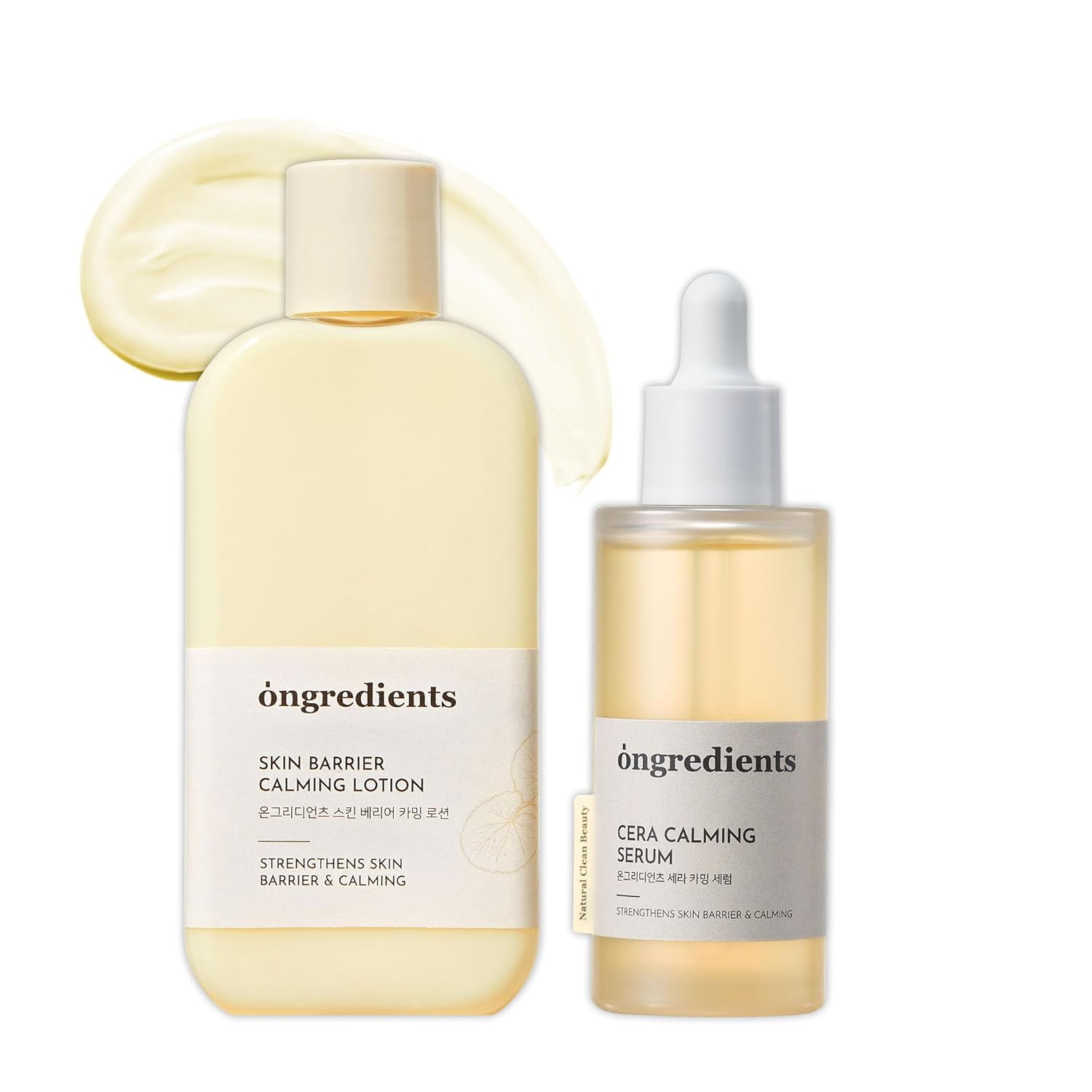 Ongredients Skin Barrier Lotion + Ceramide Serum Duo Set I Hydrating, Soothing, Calming, Skin Barrier Care For Dry, Sensitive Skin I Vegan, Korean Skin Care